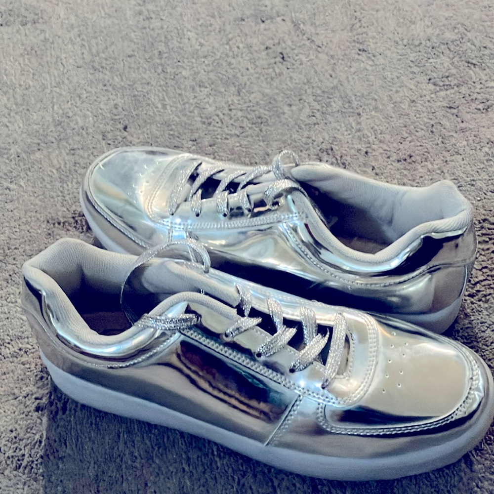Silver light shoes